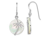 Mother of Pearl Palm Tree Charm Earrings in Sterling Silver
